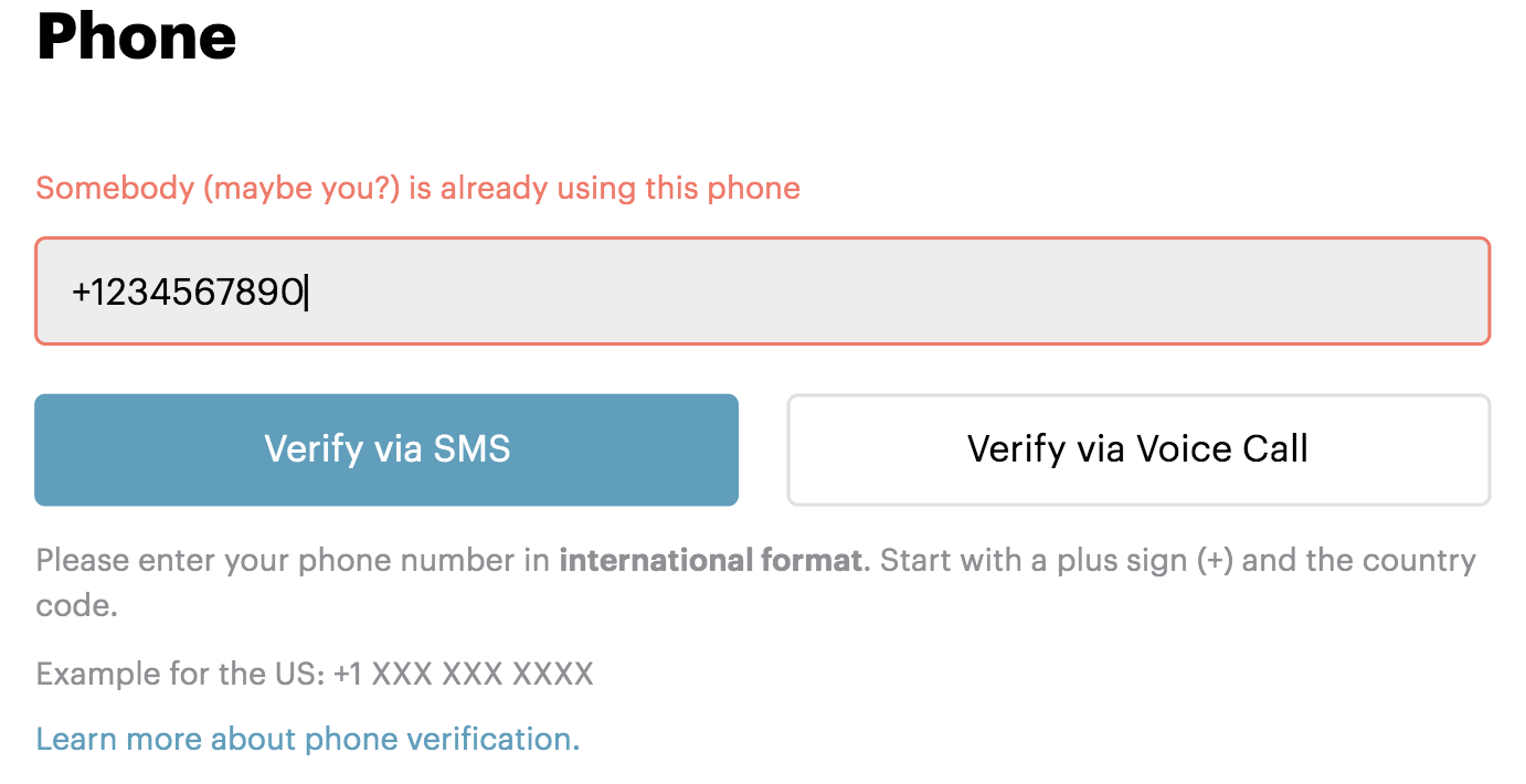 Phone number verification code. Mobile Phone verification code. Verify Phone number. USA Phone number. Please enter a valid Phone number..